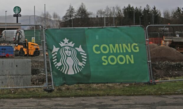 Once open, the Borrowmeadow Road Starbucks will be the chain's second drive-thru in the city. Image: Alex Watson/DC Thomson