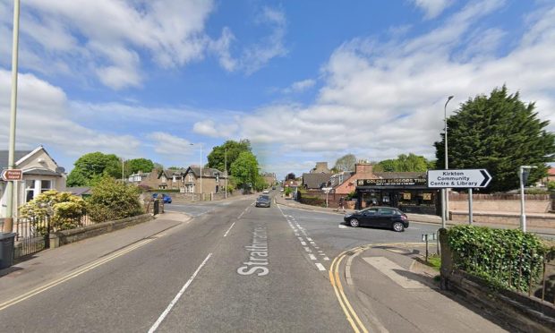 The Strathmartine Road, Gillburn Road and Camperdown Road junction.