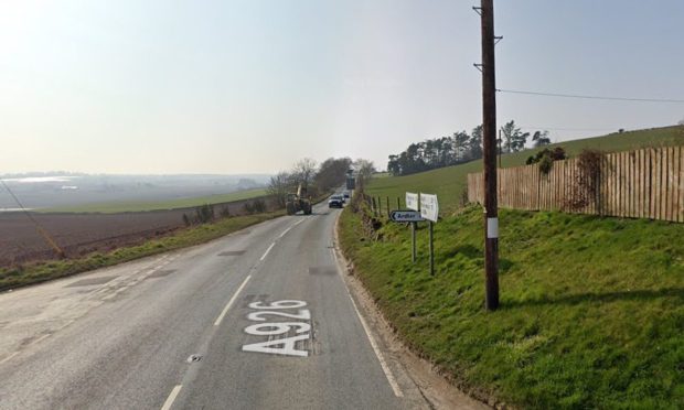 The Halfway House junction on the A926 between Blairgowrie and Alyth.