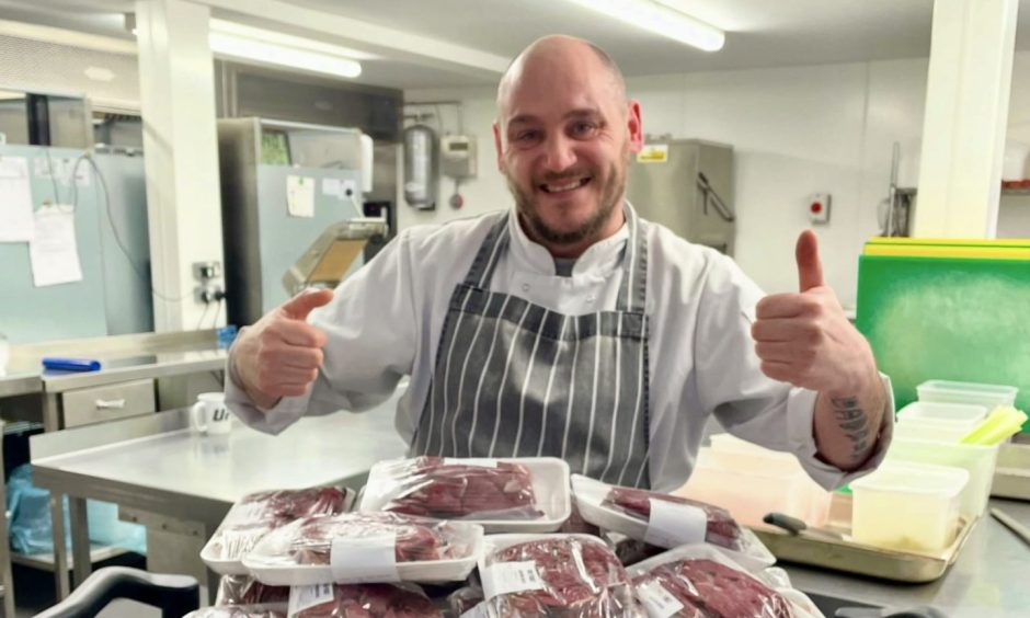 Venison donated to chef Mark Balfour at social enterprise Giraffe in Perth.