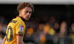 Stephen Duke-McKenna in action for Sutton United.