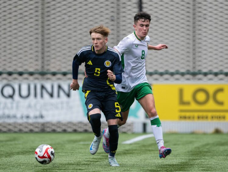 Callan Hamill in action for Scotland in the Victory Shield. 