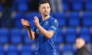 Jason Holt applauds the St Johnstone fans after the Perth side beat Ross County.