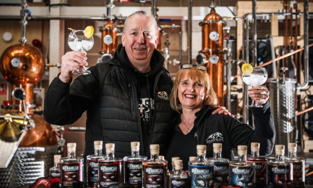 Dundee couple John and Kerrie Kerr, from Barnhill, have opened the 45 Black Hound Distillery near Sainsbury's in Douglas.