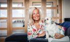 Nicola Milton with pooch Bailey at home.  Image: Mhairi Edwards/DC Thomson