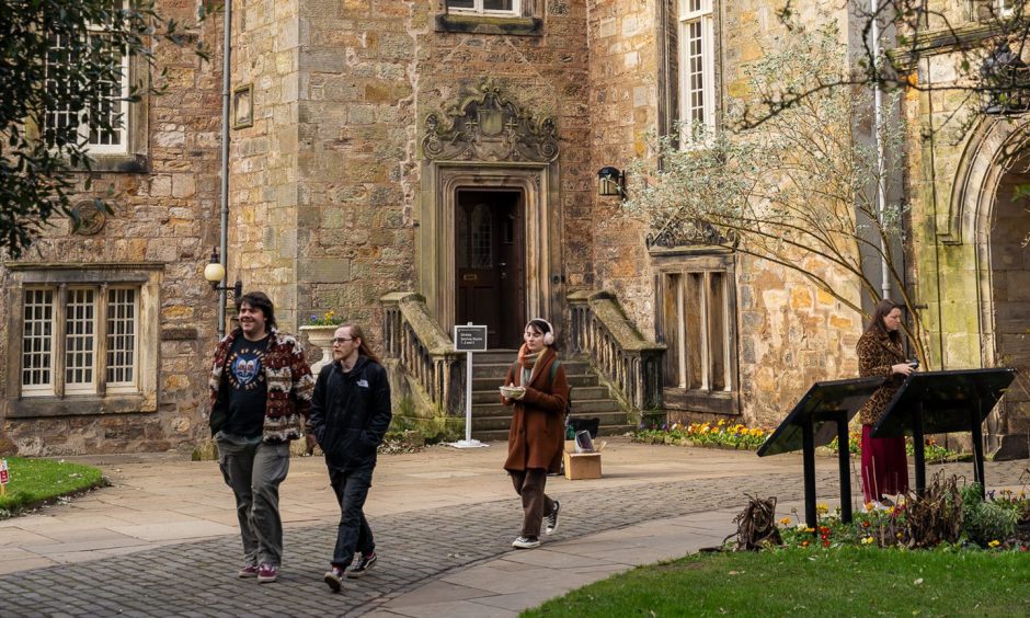 Image shows: St Mary's Quad, St Andrews. One of the historic parts of the university town that will feature in a StAnza poetry walk.