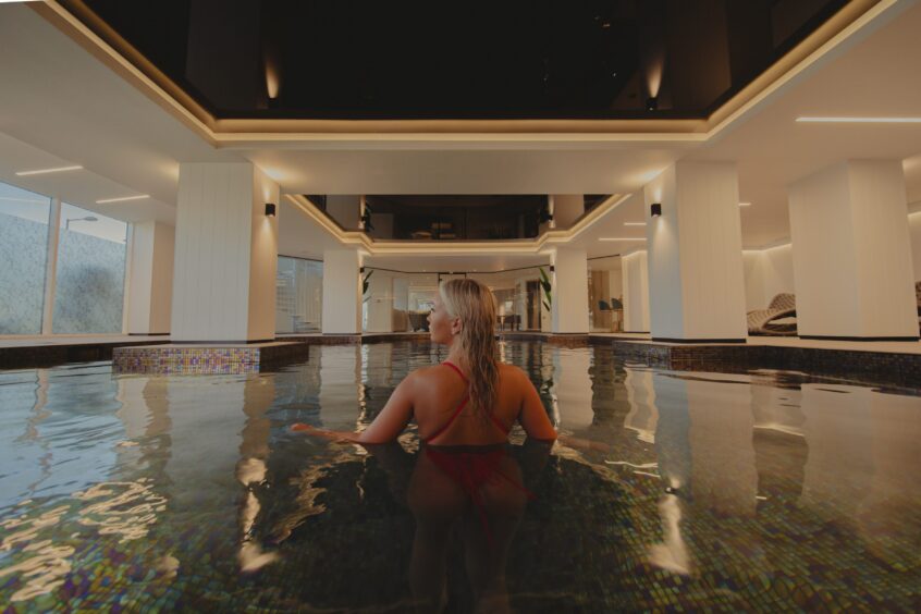 The lagoon-like thermal pool at The Cairndale Hotel.