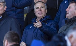 St Johnstone owner Adam Webb watches a game against Motherwell.