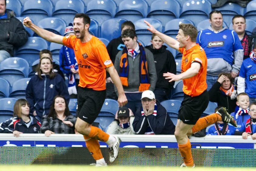 Kovacevic celebrates after silencing Ibrox