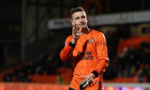 Dundee United's David Babunski trudges off the Tannadice turf in December.