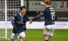 Cesar Garza celebrates after a Dundee derby win