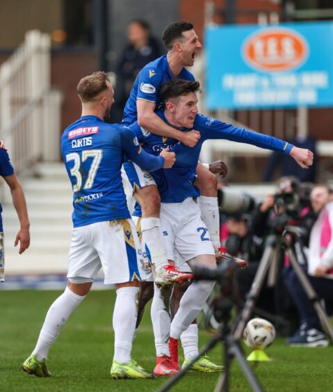 Makenzie Kirk celebrates his goal.