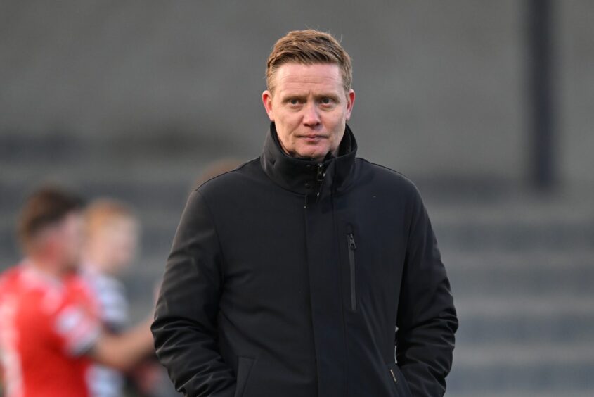 A serious-looking Raith Rovers boss, Barry Robson.