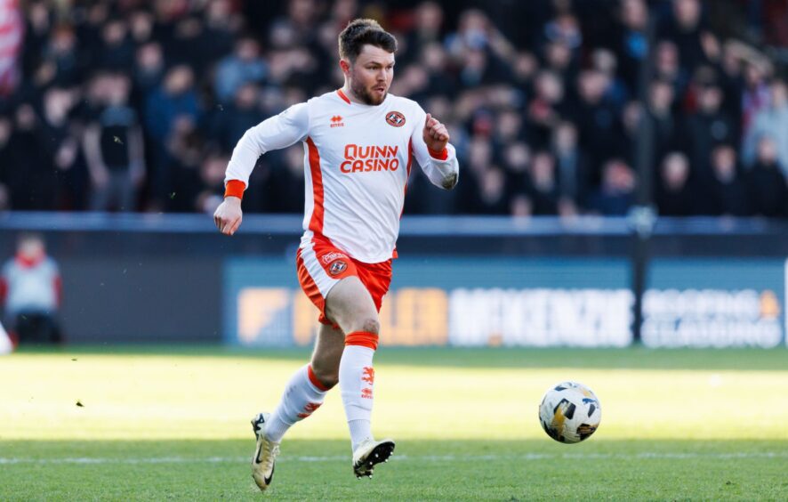 Glenn Middleton in full flow against Aberdeen