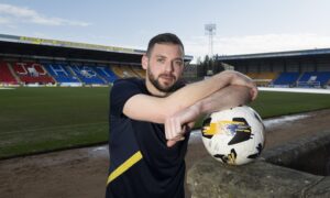 Drey Wright during a St Johnstone photocall.