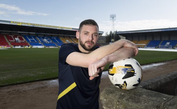 Drey Wright during a St Johnstone photocall.