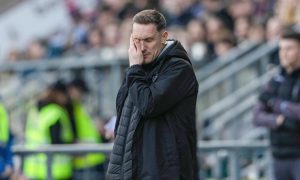 Dunfermline Athletic FC head coach Michael Tidser on the sidelines