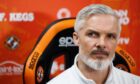 Dundee United boss Jim Goodwin updates the media on his squad for Sunday's derby. Image: Ross Parker/SNS