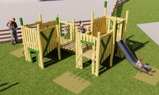 An artist's impression of a tower at the new play area at Active Kids in Stanley.