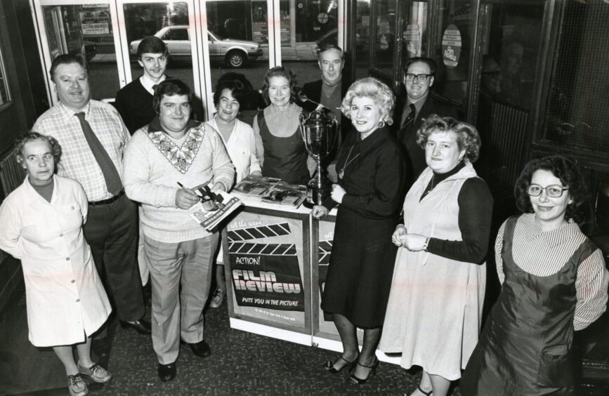 Jocky signs autographs at Kirkcaldy's ABC Cinema in 1982. 