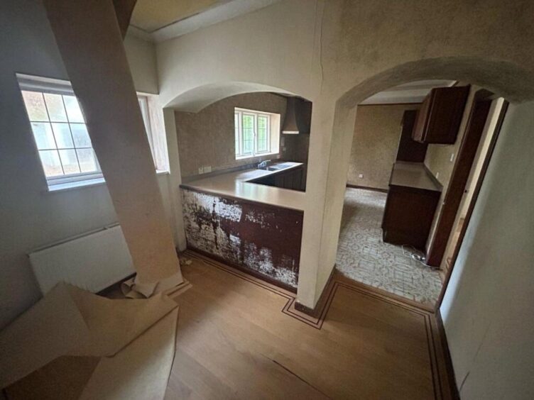 The kitchen area at home next to Gleneagles Hotel 