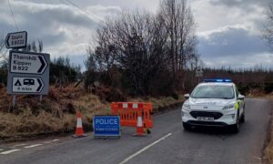 Police closed the B822 near Callander after a crash