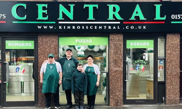 Lorenzo Andreucci, (dad, left) passed on Central Fish and Chips to Donato (middle), pictured with his son Lorenzo and mum Lucia.