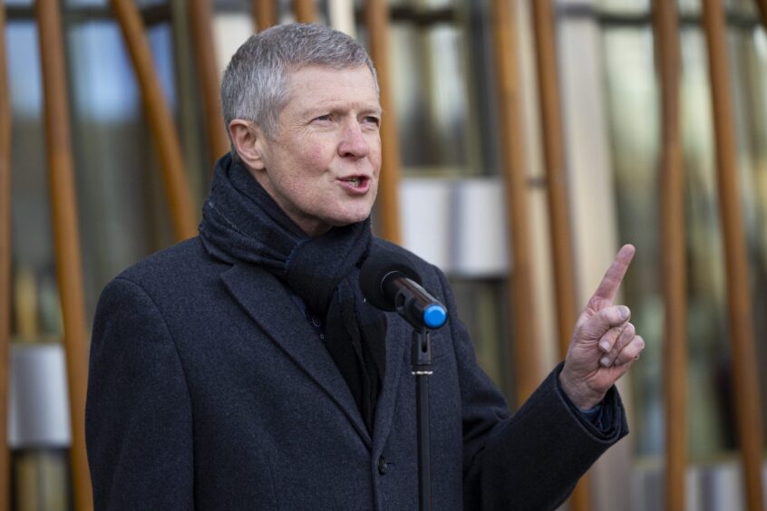 Dundee University protest Willie Rennie