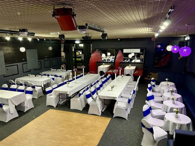 Styx Kirkcaldy set up for a wedding