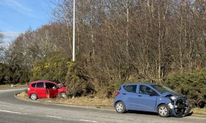 Cars after crash.