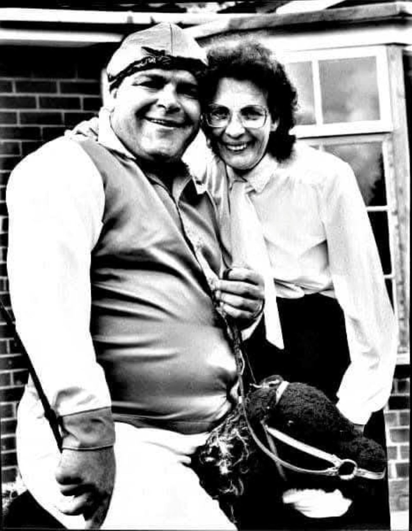 Jocky - dressed up as a jockey for a press shot - and his beloved wife Malvina. 