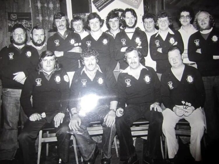 the Path Tavern darts team in 1979