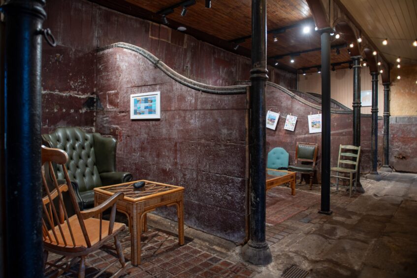 booths at The Stables Café, Cambo Estate.
