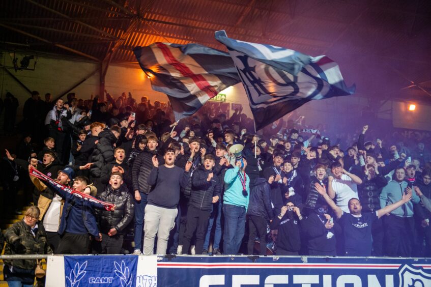 Dundee fans at Dens Park