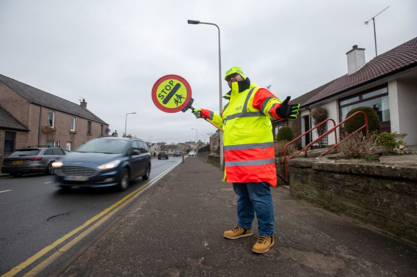 Forfar school crossing patroller Dean Robertson.