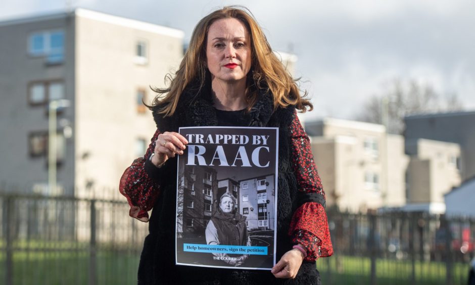 Homes Under the Hammer star Martel Maxwell, from Dundee, is supporting The Courier in our Trapped by Raac campaign. Image: Kim Cessford / DC Thomson