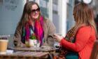 Image shows: Courier feature writer Nora McElhone enjoying brunch outside Cisco's Cafe in Stirling.