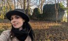 Gayle explores the ruins of Kinclaven Castle