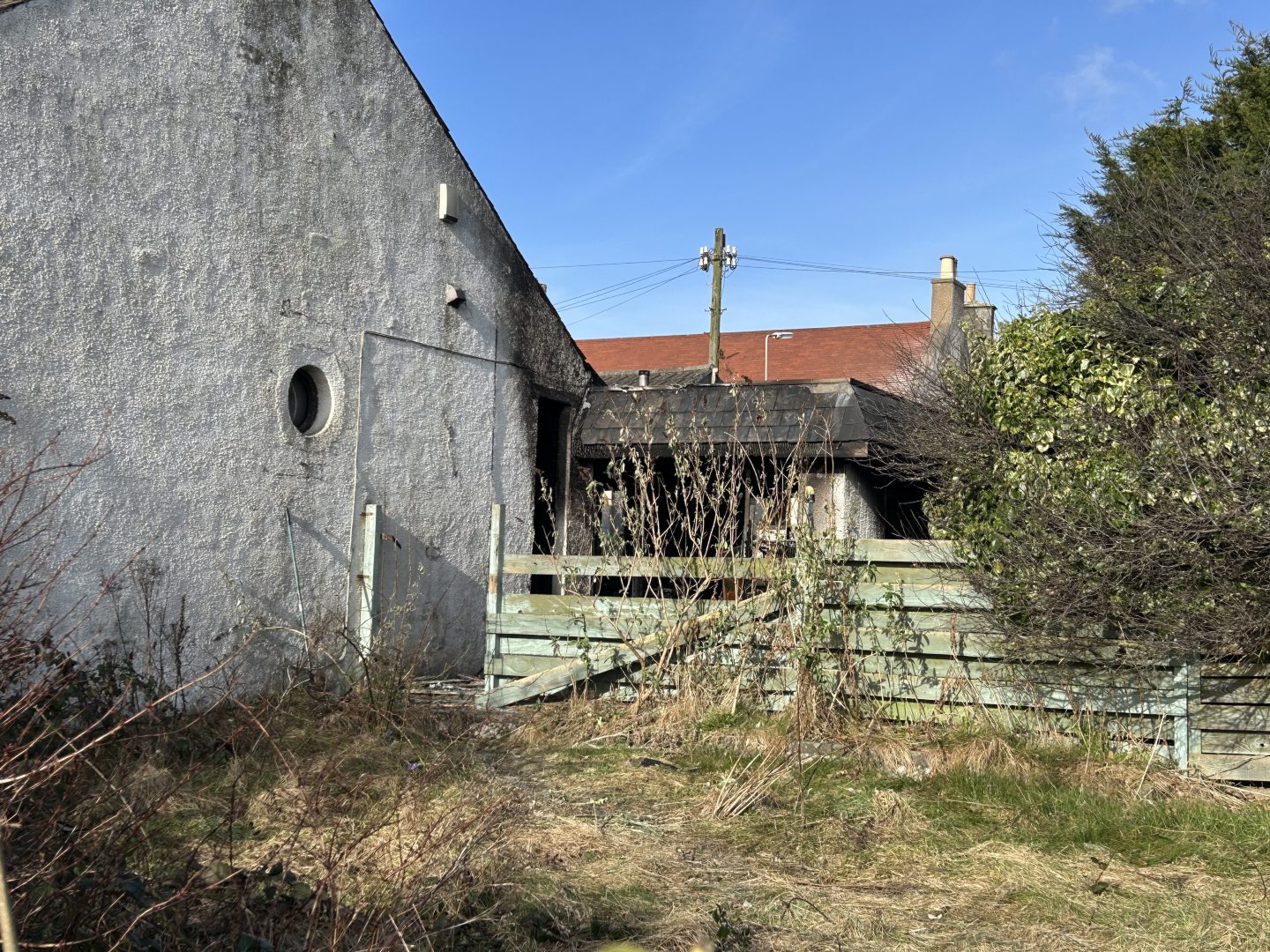 Damage caused by the fire to the house on Promenade, Leven.