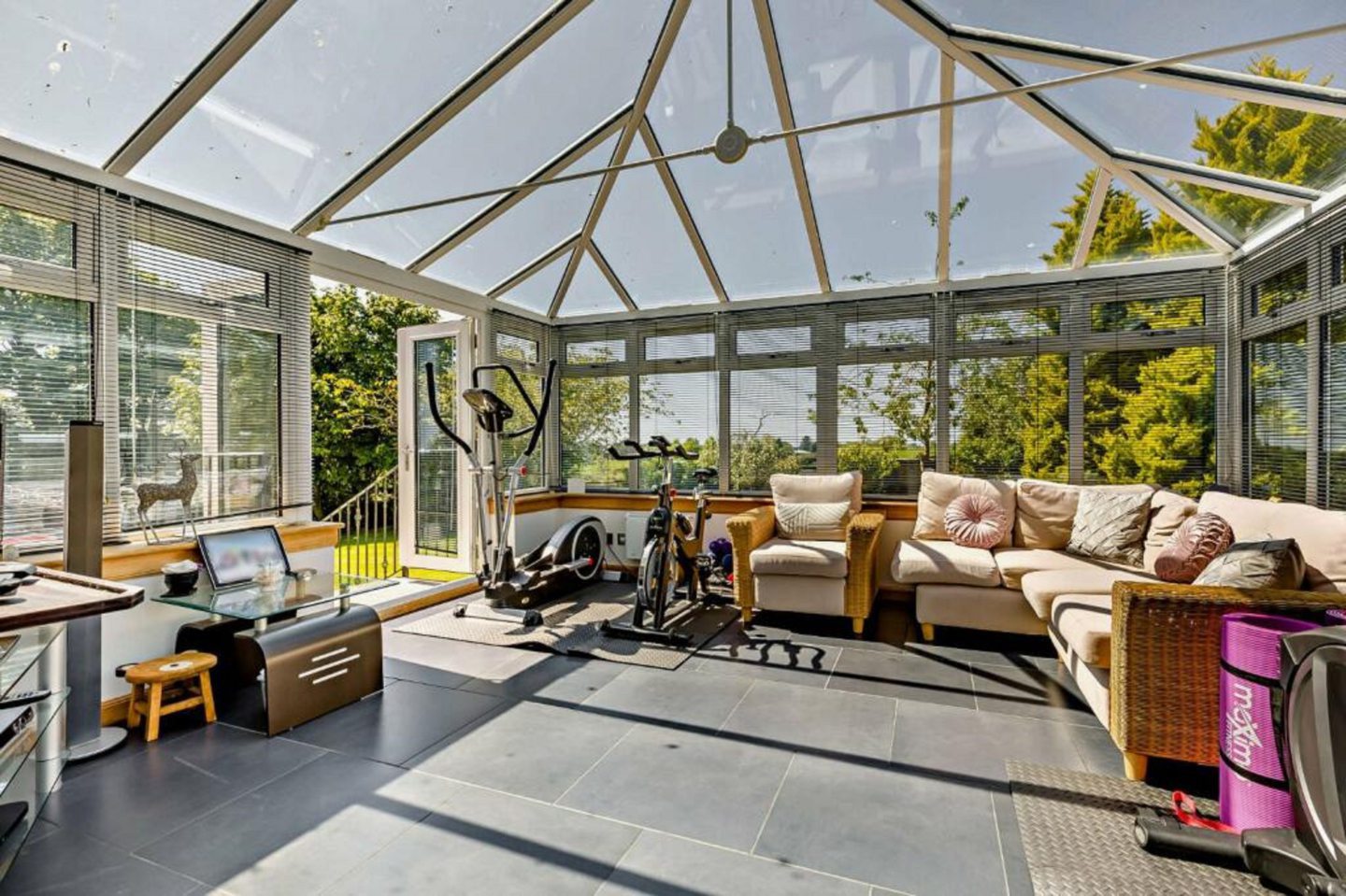 Large conservatory.