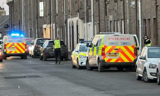 Police pulled over a driver.