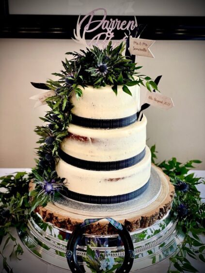 a wedding cake