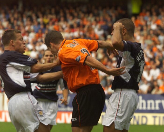 Dundee derby red card