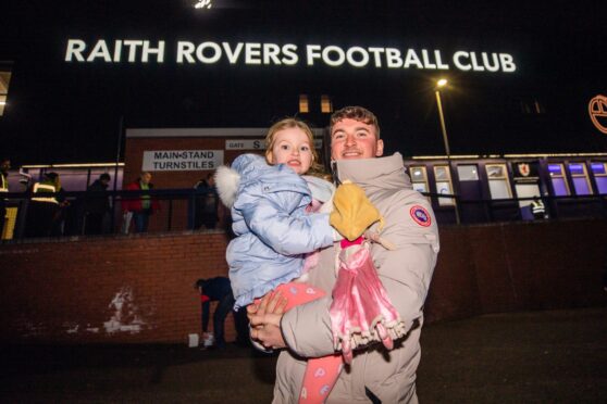 Raith Rover fans James Mackie and daughter Robyn Mackie.