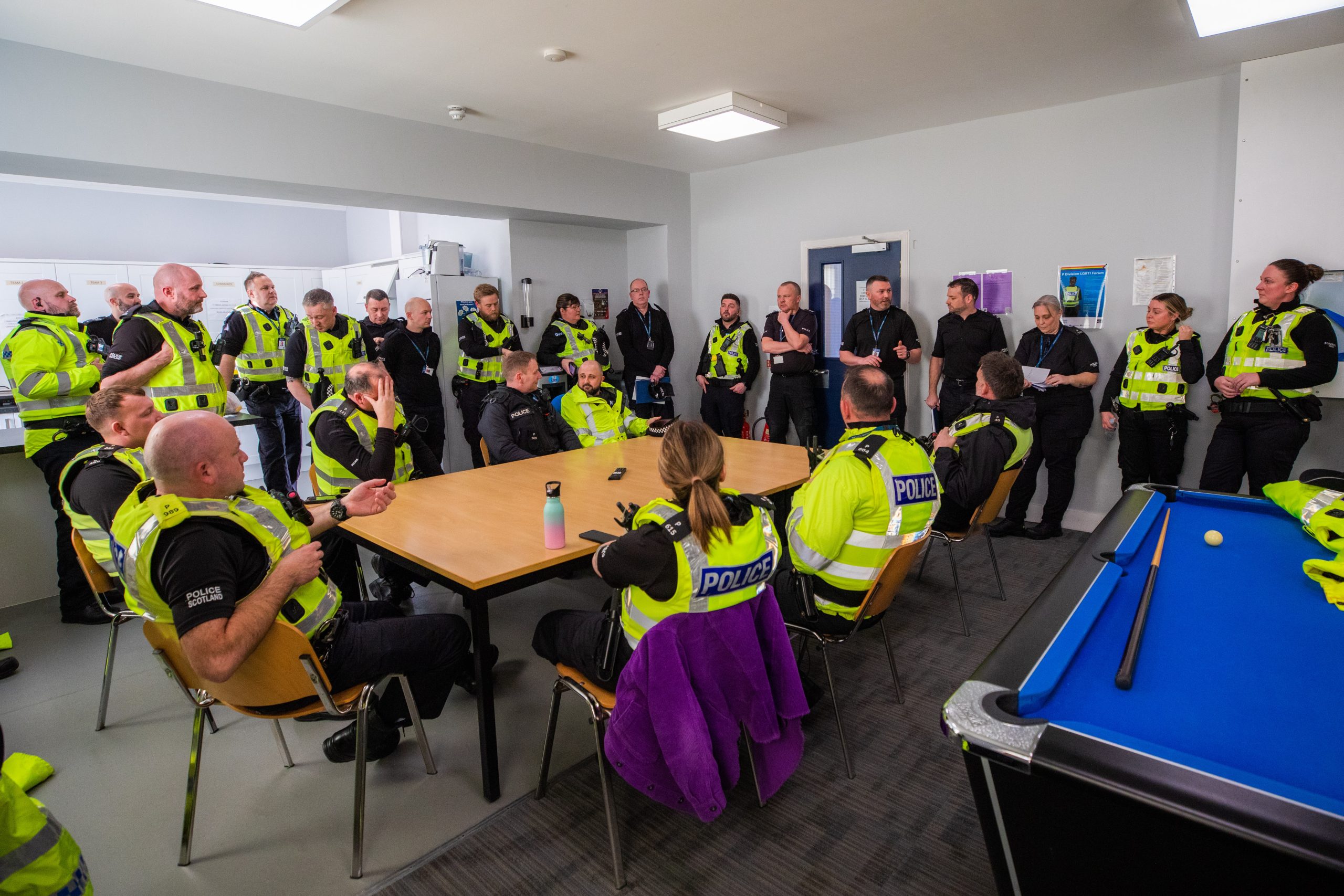 Around 40 officers involved in the Fife Derby matchday operation.