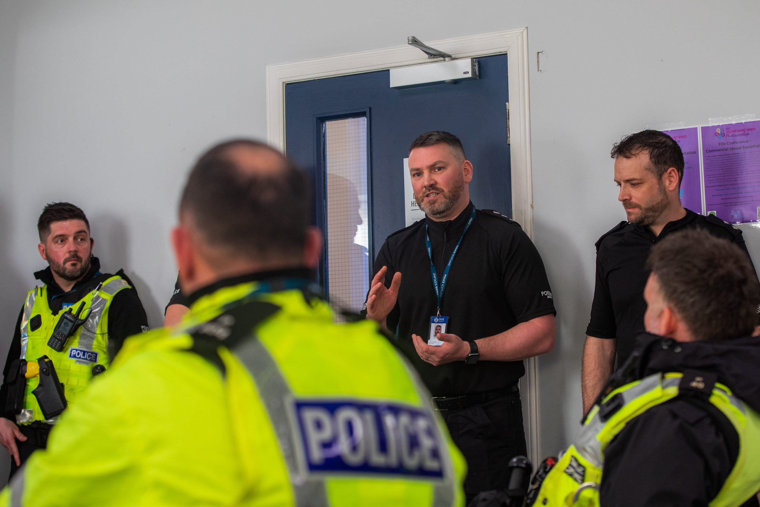 Match commander Craig Fraser briefs his team officers.