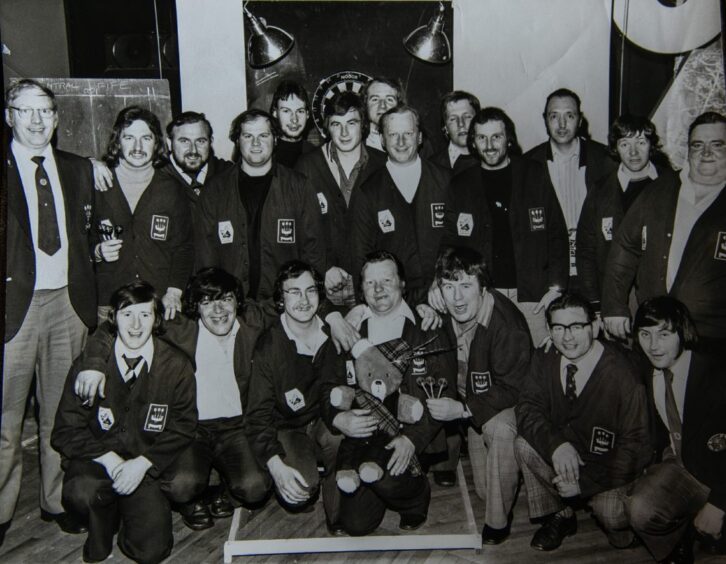 Jocky with the Fife team that became Scottish champions.