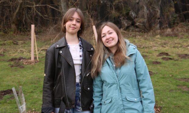 Anna Yanenko (right) and Sofia Konareva have lived in Stirling for around 3 years, after fleeing war in Ukraine. Image: Alex Watson/DC Thomson