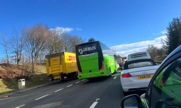 Traffic is building on the southbound carriageway.