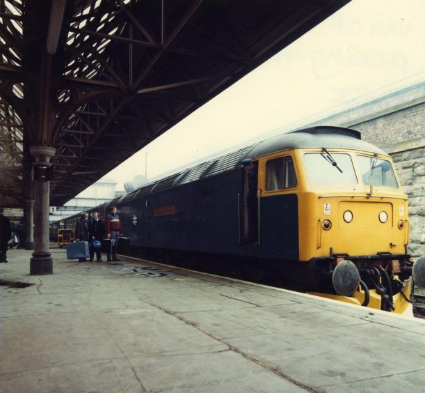 The locomotive at Dundee Station